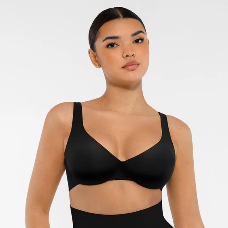 Seamless underwired push-up bra with V-neck Winteres