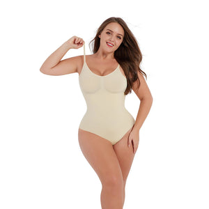 Seamless Bodysuit Shapewear Backless Thong with Tummy Control Winteres