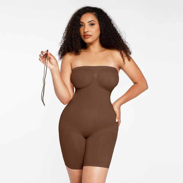 Full Body Shaper Strapless Shapewear Seamless Bodysuit with Tummy Control Winteres