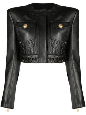Scheana Shay Buttons Leather Clothing Winteres