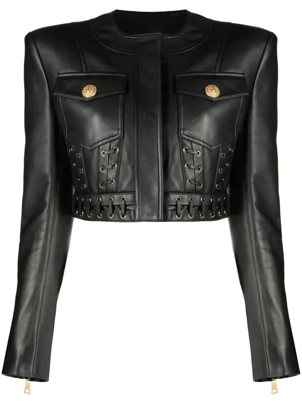 Scheana Shay Buttons Leather Clothing Winteres