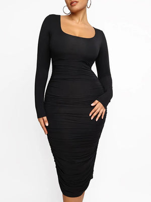 Evening Shapewear Maxi Dress – Bodycon Slimming Dress Winteres