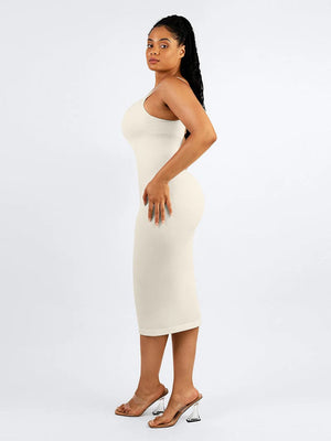 Shapewear  Dress Sleeveless Midi Long Bodycon Casual Winteres