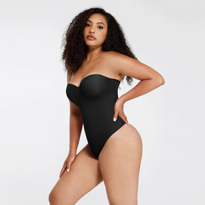 Seamless Shapewear One-Piece Underwire Strap Removable Push up Bra Winteres