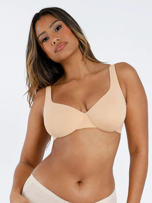 Seamless underwired push-up bra with V-neck Winteres