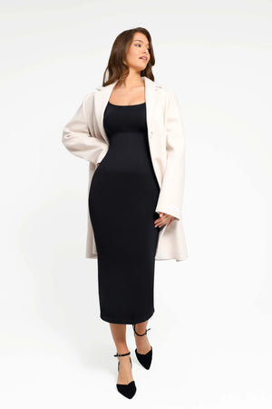 Slim Fit Shapewear Dress with Slit and Built-In Cups Winteres