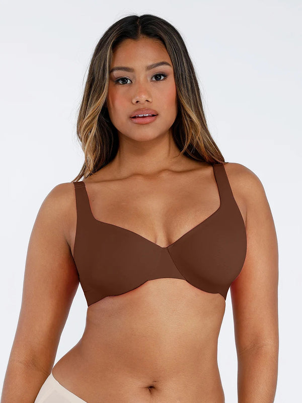 Seamless underwired push-up bra with V-neck Winteres