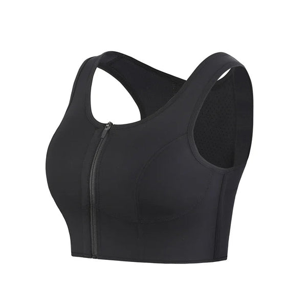 Zip-up shaping sports bra – Shock-resistant and optimal support Winteres