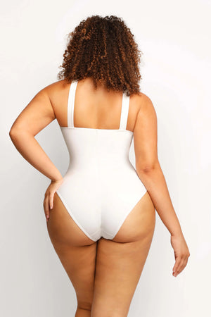 Booty Lifting One-Piece Bodysuit – Square Collar Shapewear Winteres