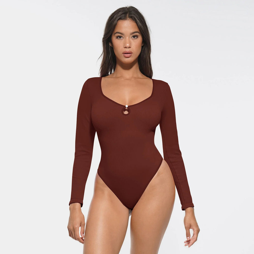 Seamless V-Neck Shapewear Bodysuit – Tummy & Hip Control Winteres