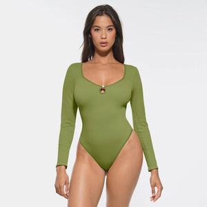 Seamless V-Neck Shapewear Bodysuit – Tummy & Hip Control Winteres