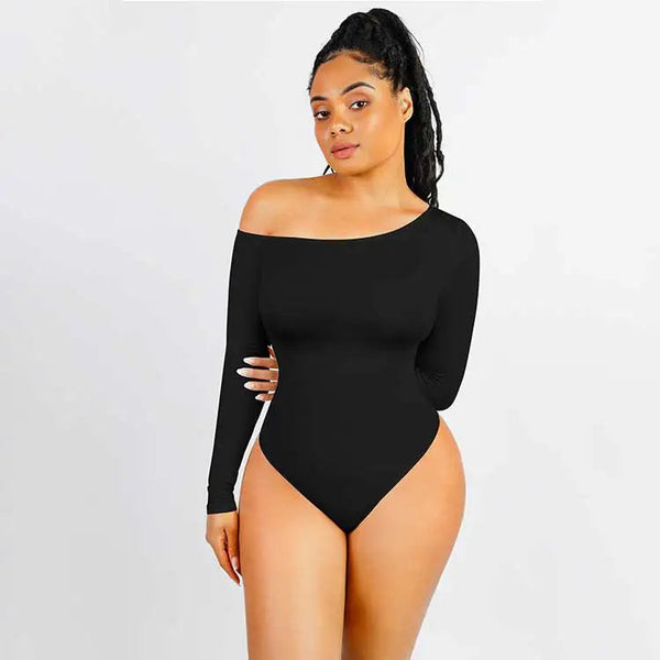 Tummy Tuck Slimming Long Sleeve Bodysuit – Sculpting Shapewear Winteres