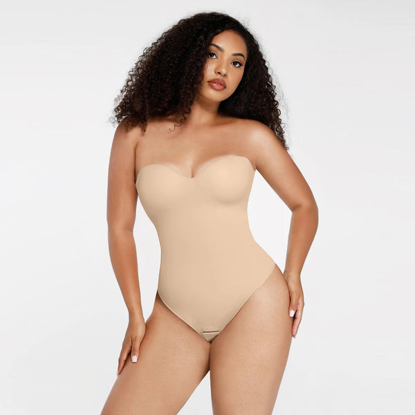 Seamless Shapewear One-Piece Underwire Strap Removable Push up Bra Winteres