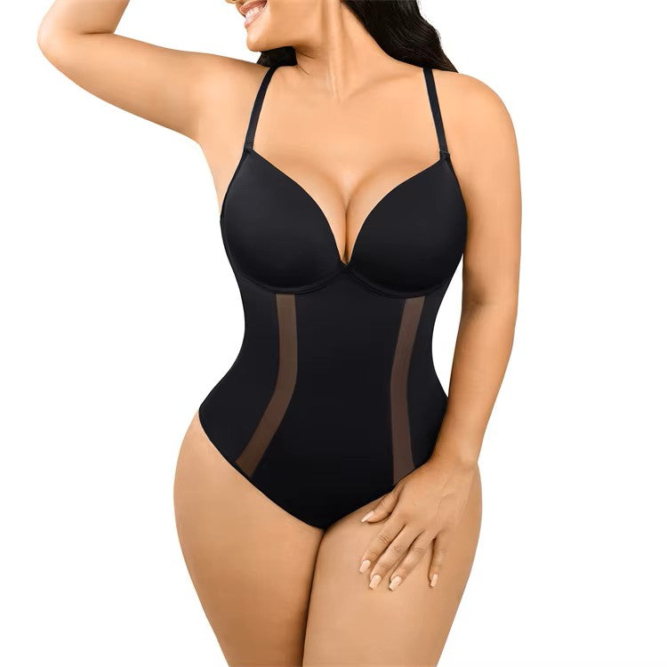 One-Piece High Waist Slimming Black Bodysuit – Shapewear Winteres