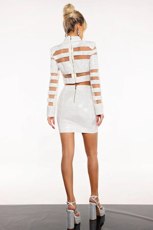 Two Pieces Patch Work Set Winteres