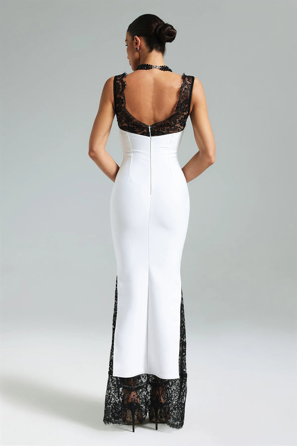 Willy  Lace Deep V Maxi Dress Winteres