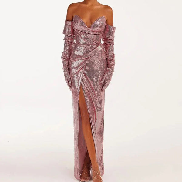 Julie Sequin Halter Dress Winteres