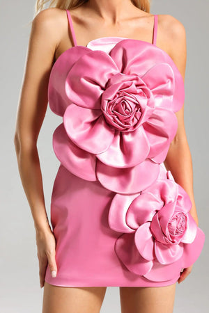 Angela Flowers Halter Mini Dress Winteres