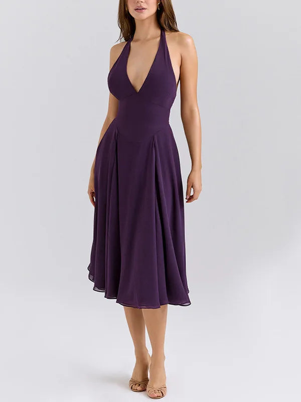 Francisca Purple Midi Dress Winteres