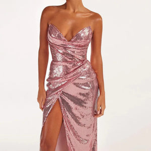 Julie Sequin Halter Dress Winteres
