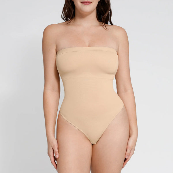 Strapless Thong Bodysuit – Sculpting Tube Top Shapewear Winteres