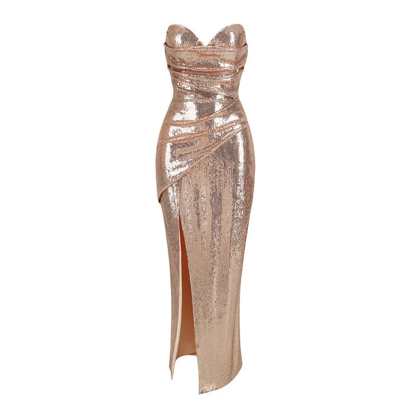 Julie Sequin Halter Dress Winteres