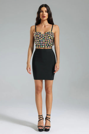 Yuyo Geometrical Diamante Top Elegant Winteres