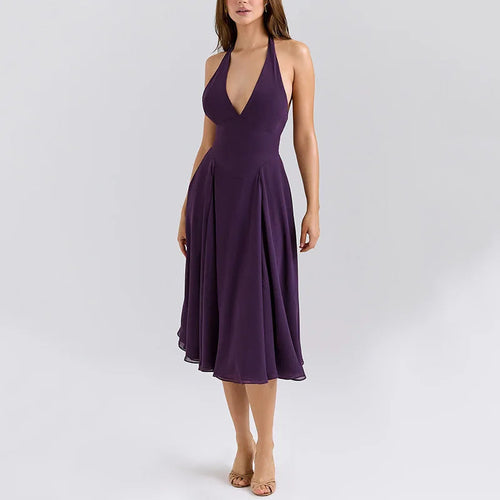 Francisca Purple Midi Dress Winteres