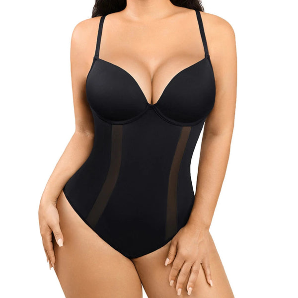 One-Piece High Waist Slimming Black Bodysuit – Shapewear Winteres