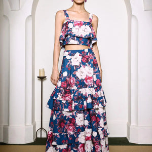 Zarinny Flower Printed Ruffled Set Winteres