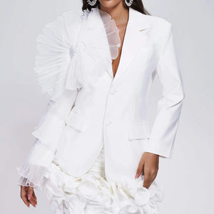 Fashion Elegant Ruffle Blazers Designs Winteres