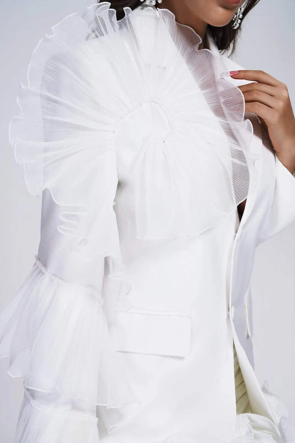 Fashion Elegant Ruffle Blazers Designs Winteres