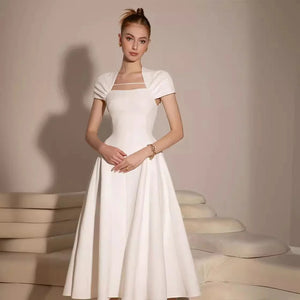 Bettergirl Vietnam Niche Design Summer New Dress Tight Fold Zipper Elegant Women's Clothing 2024 White Long Women's Dresses Winteres