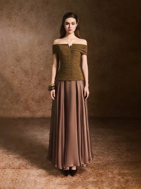 Inlaida pleated Maxi dress Winteres