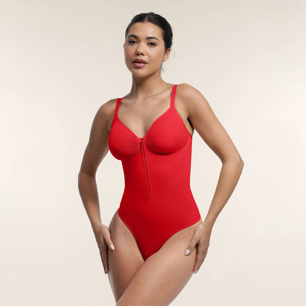 Tummy Control Seamless Bodysuit – Shaping with Zippered Winteres