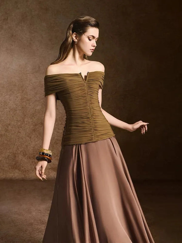 Inlaida pleated Maxi dress Winteres