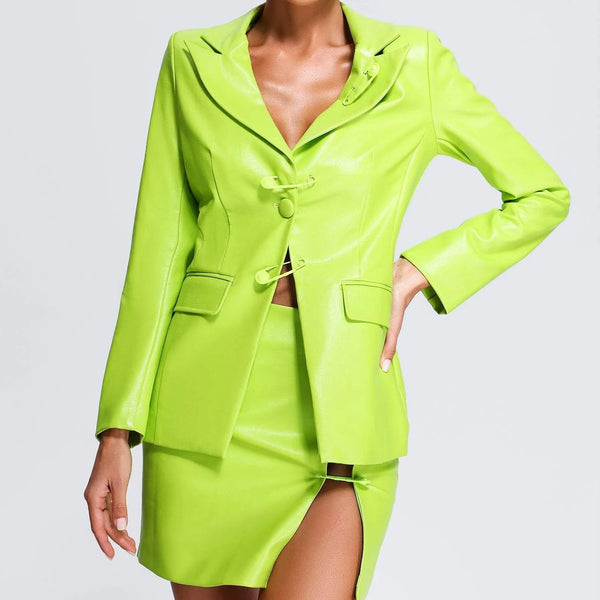 Two Pieces Blazer and Skirt Set Winteres