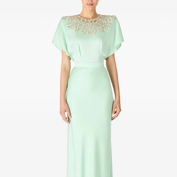 Damaris Long dress studded with pearls and diamonds Winteres