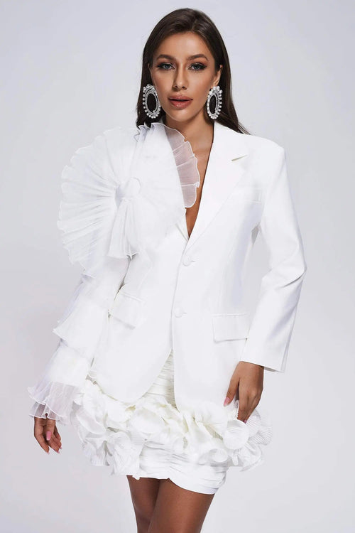 Fashion Elegant Ruffle Blazers Designs Winteres