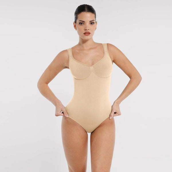 Diamond Neck Seamless Shapewear Bodysuit Tummy Control Body Winteres