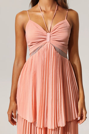 Glamour Teela Halter Folds Maxi Dress Winteres