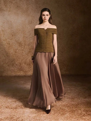 Inlaida pleated Maxi dress Winteres