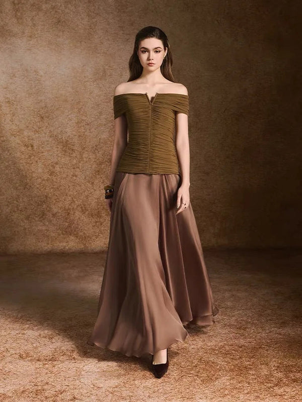 Inlaida pleated Maxi dress Winteres