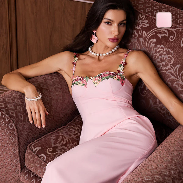 Paytone Flower Halter Maxi Dress Winteres