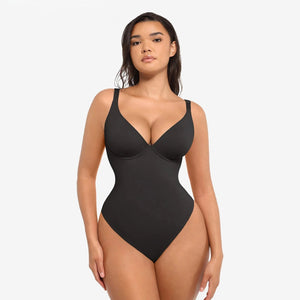 Seamless V Neck Tummy Control Bodysuit Sculpting Winteres