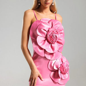 Angela Flowers Halter Mini Dress Winteres