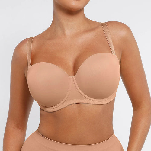 Hexin New Arrival Shapewear Plus Size Strapless Bra Support Bra Yoga Sexy Seamless Shaping Bras With Adjustable Shoulder Straps Winteres