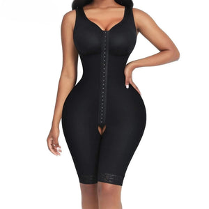Side Open Crotch Black Lace Body Shaper – Tummy Control Bodysuit Winteres