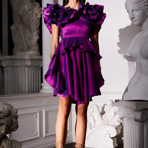 Valeria Open Shoulder Flower Midi Dress Winteres