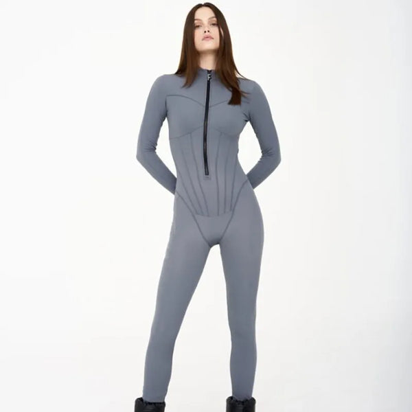 Chic Zip-up Jumpsuit Winteres